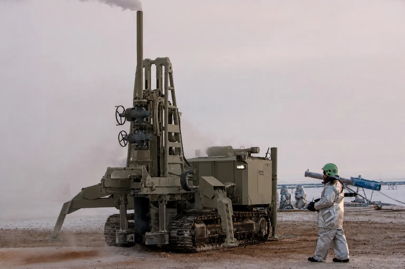Robotic wellhead system in field configuration